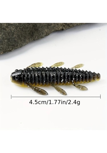 Fochsia Siyah Sunmile 10 Adet Levrek Yemleri 1.77 İnç Silikon Sulu Solucan Tatlı Ve Tuzlu Su Balıkçılığı İçin Dayanıklı Yumuşak Yem