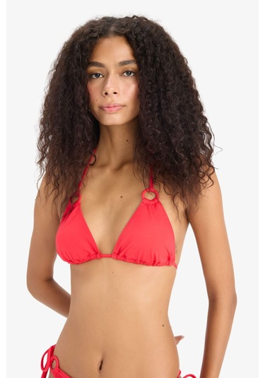 Defacto Regular Fit Üçgen Bikini Üstü-fall İn Love E0137ax25smrd197 Kırmızı