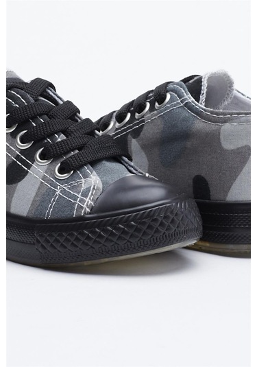 Rahat Kalıp Işıklı Bağcıklı Çocuk Unisex Siyah Yeşil Spor Ayakkabı Tb998-3 Siyah Yeşil