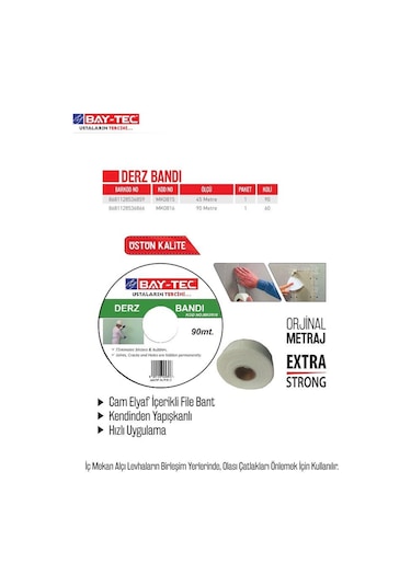 Bay-Tec MK0815 Derz Bandı 50 MM x 45 M