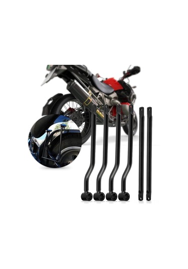 Lemestar Motosiklet Çanta Tutucu, Paslanmaz Çelik, Siyah, Honda/suzuki/yamaha/kawasaki Uyumlu, Swing Arm Hareketi İçin Boşluk Sağlar, Dayanıklı Ve Sabit Tutma Diğer