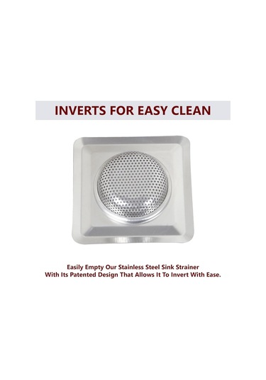 Ximistore9 11.5cm Kare Delikli Paslanmaz Çelik Mutfak Lavabo Filtresi Su Tüpü Gümüş