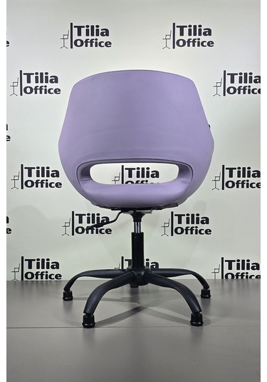 Monaco Çalışma Kesim Kuaför Koltuğu Yonca Sabit Siyah Ayak Lila