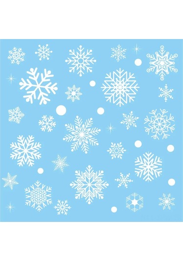 Maiyame 30 Cm 114 Adet Elektriksiz Kardan Adam Sticker, Noel Yılbaşı Pencere Dekorasyonu, Kullandıkdan Sonra Temiz Kaldırma, Sürekli Kullanım Beyaz