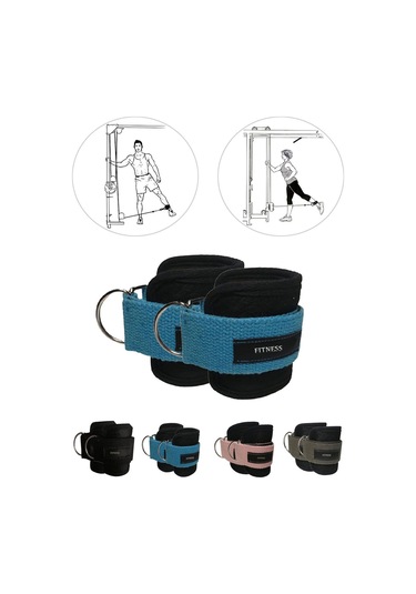 Spor Byfit Ayak Bilek Kayışı D-Ring Ağırlık Çekiş Aparatı - MAVİ mavi