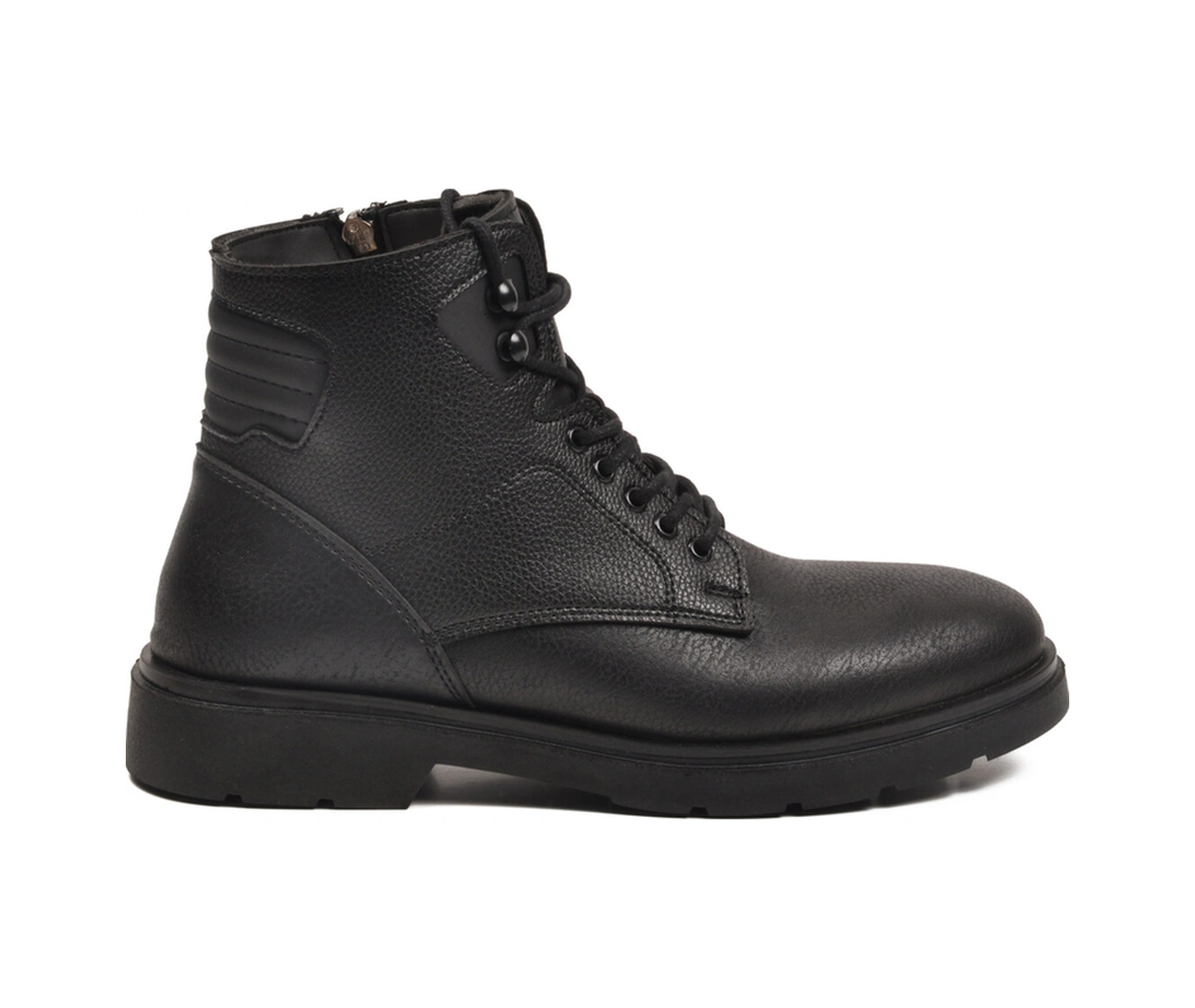 Siyah İçi Polarlı Kaymaz Fermuarlı Bağcıklı Erkek Bot 562 M Siyah