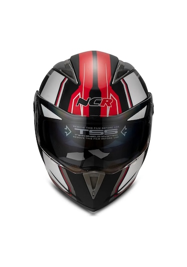 Ncr Çene Açılır Kırmızı Motosiklet Kaskı Vizörlü Ece Belgeli Kırmızı