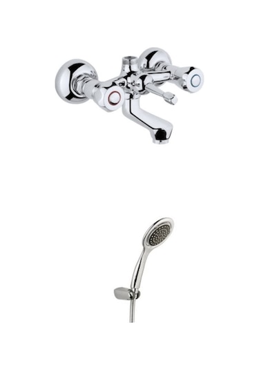 Erce Klasik Banyo Bataryası ve Duş Takımı Krom