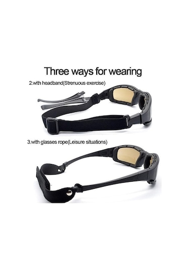 Yaozixa X7 Daisy Tactical Güneş Gözlüğü - Polarize Lensli Motosiklet, Bisiklet Turları İçin Rüzgar, Kum Ve Darbe Koruyucu Çok Renkli