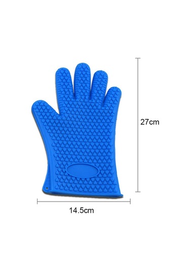 Folinda Islak Isıya Dayanıklı Silikon Eldivenler - Barbekü, Pişirme, Kamp İçin 446 F Isı Direnci - Kırmızı Renk Kırmızı