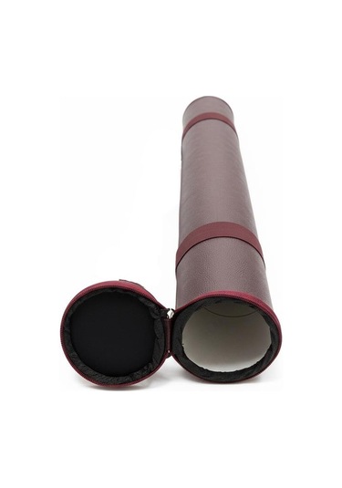 Yuga Suni Deri Proje Tüpü Cepli 10,5 Cm Bordo