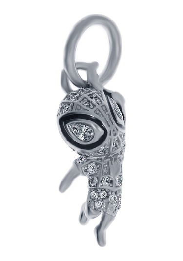 Celikchi Kadın Uçan Spıderman Temalı Gümüş Charm