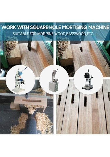 Xinxin Kare Delik Matkap Ucu Ağaç İşleme Delik Testere 5 Adet