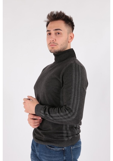 Cazador 3070-fw Erkek Tam Balıkçı Kazak 23KCEEO03070-R9414 Antrasit Melanj