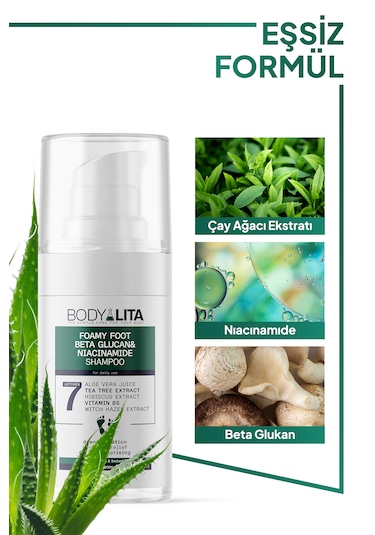 Foamyfoot Ayak Kokusu Giderici Çay Ağacı ve 7 Aktif İçerikli Ayak Köpük Şampuanı 100 ML