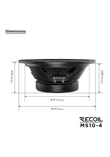 Recoil Ms10-4 25cm Midrange 500 Watt Tekli Ürün