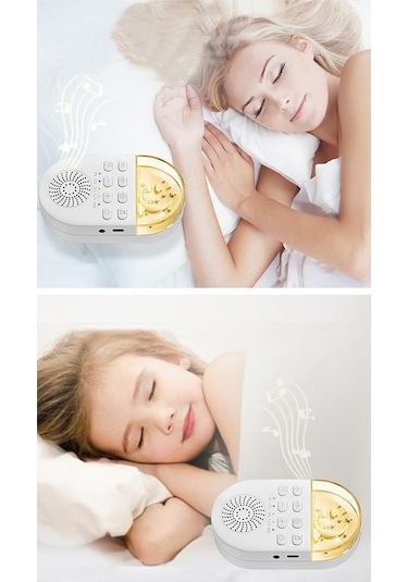 Novahub Bebekler İçin Taşınabilir Beyaz Gürültü Makinesi - 24 Doğal Ses, Zamanlayıcı Ve Işıklı Beyaz Beyaz