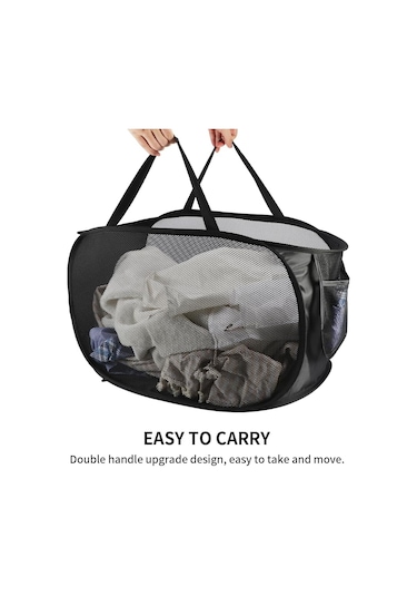 Kulplu Katmanlı Çamaşır Sepeti, Yurt İçin Katlanabilir Sepet, Banyo Ve Seyahat 1