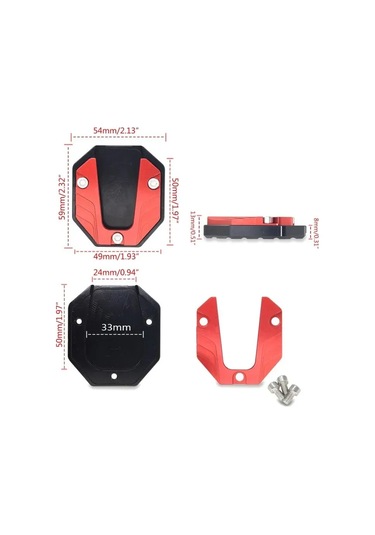 Konesam Motorsiklet Pedalı, Kaymaz Taban Desteği, Ayak Dayama Plakası, Modifikasyon Aksesuarı