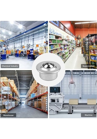 Flybuy 10 Adet Naylon Bilyalı Teker, Evrensel Mobilya Taşıyıcı, Galvaniz Demir İle Dayanıklı, Şanzımanlı, Pratik Mobilya Transfer Tekerleri -