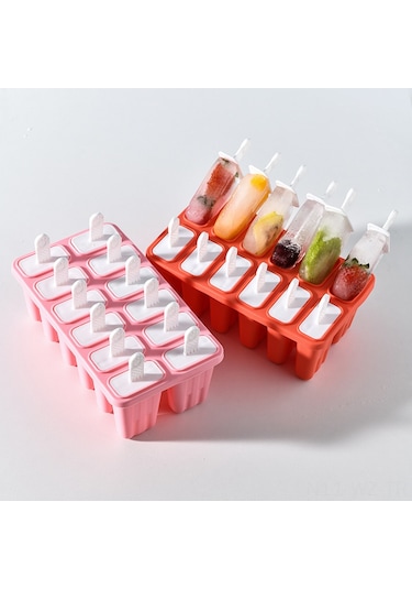 Wezone 6 Hücreli Norveç Yeşili Silikon Buz Kalıbı - Evde Kolayca Dondurma, Buz Çubuğu Yapımı Seti Çok Renkli