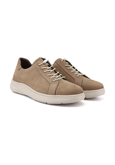 Diğer Erkek Kum Nubuk Bağcıklı Hakiki Deri Sneaker Ddma85142873