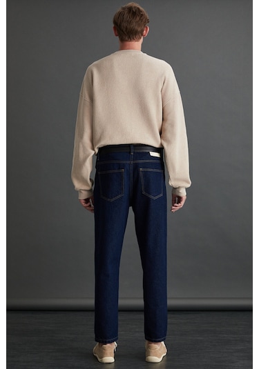 AZURHA  Erkek Denim Koyu Mavi Pantolon