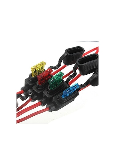 Araba Oto 10a 15a 20a 30a Orta Boy Su Geçirmez Standart Bıçak Tipi Sigorta Tutucu 15