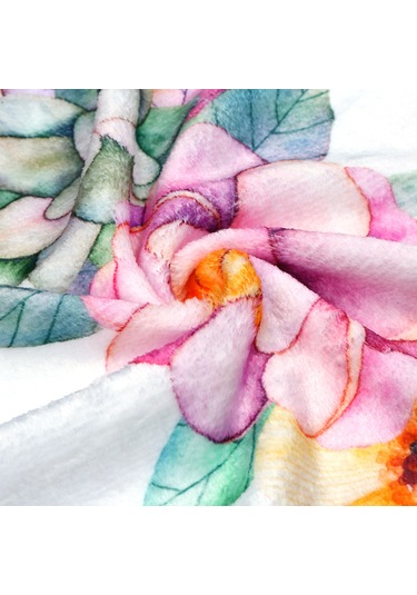 Neevoyu Bebekler İçin Aylık Gelişim İzleyici Flannel Battaniye - Fotoğraf Çekim Dekoru Unicorn Desenli Çok Renkli