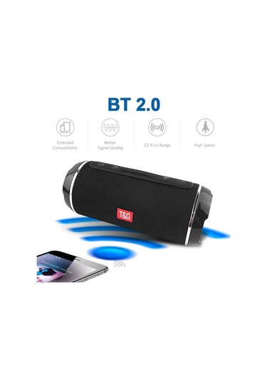 Springsun T&g 116 Taşınabilir Kablosuz Bluetooth Hoparlör 10w Stereo Subwoofer Açık Hava Sıçrama Geç