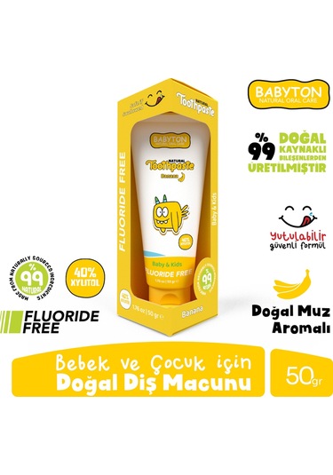 Babyton Muz Organik Diş Macunu 50 G