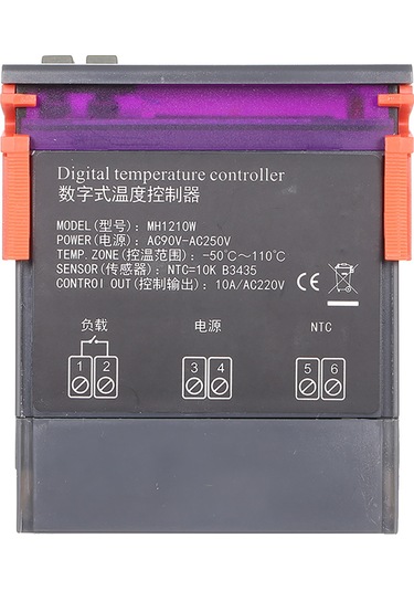 Springsun Mh-1210w Dijital Sıcaklık Kontrol Cihazı, Led Ekranlı, Dokunmatik, -50 C 110 C Aralığı, Ev Ve Endüstriyel Kullanim, 220v