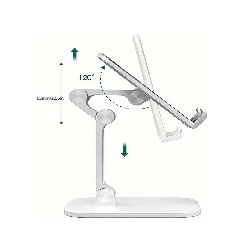 Topnotch Siyah 1 Adet Ayarlanabilir Masaüstü Telefon Standı, Katlanabilir Tablet Tutucu Siyah