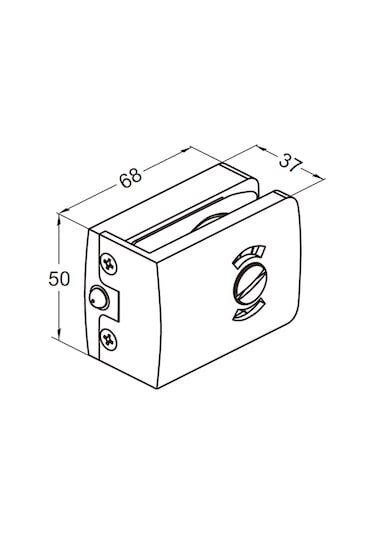 Thr-1310wc-pcbr Thoor Sürgülü Cam Kapı Kilidi Wc Tipi Mandalı