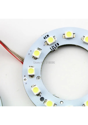 Beyaz 50mm-araba Melek Gözler 40mm 2 Adet 1 Çift Melek Gözü 1210 12 Smd Araba 40mm Led Far 3528 Işık Halkası