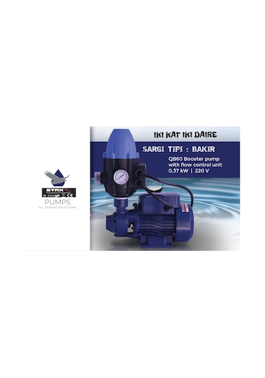 Metal Dişli Sistem Paket Hidrofor Otomatik Su Pompası + Rakor Tak