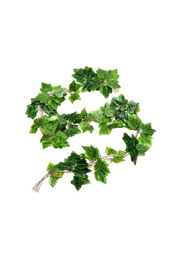 Wezone Yapay Üzüm Yapraklı Dekoratif Asma - 5 Adet Gerçekçi Plastik Duvar Süsü