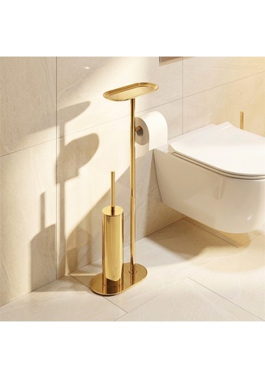 Kobos Nova Hareketli Wc Set Yuvarlak Parlak Altın Kbw-836-1gl