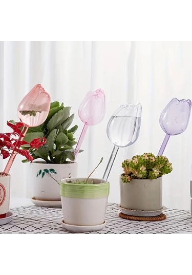 Gateesat Açık Altın Sümbül Sulama Küresi, Uzun Damlama Süresi İçin Dar Ağız Tasarımı, İç Ve Dış Mekan Bitkileri İçin