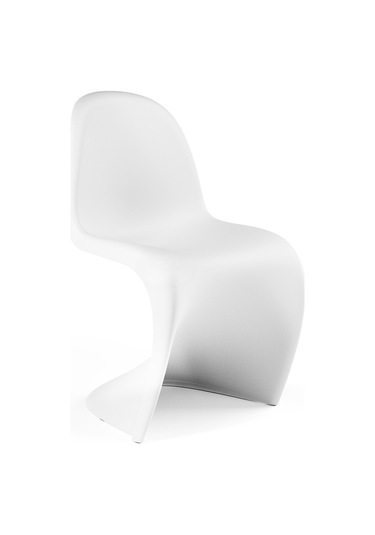 Vitra Panton Sandalye, Verner Panton Tasarımı, Modern Tek Parça Plastik Sandalye Beyaz