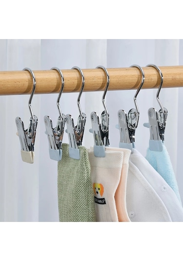 Klip Swift Paslanmaz Çelik Askı Kıyafet Kancası - 10 Adet Beyaz