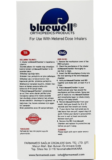 Bluewell Aerochamber İnhalasyon Cihazı Sarı 1 - 5 Yaş