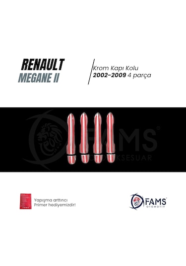 Renault Megane 2 Krom Kapı Kolu 4 Kapı 2002-2009 P.çelik Aksesuar