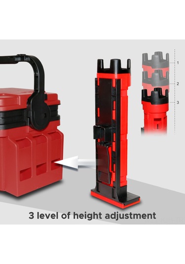Jeehugo Kırmızı Plastik + Kauçuk Olta Çubuğu Tutucu, 28cm Yükseklik, 4.5cm İç Çap, 200g Ağırlık