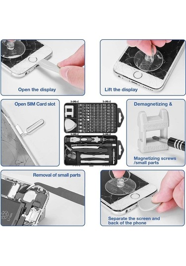 Ganzhoushop Tornavida Seti Parça Hassas Fonksiyonlu Çok 122 İe