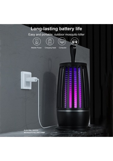 Novahub Çoklu Fonksiyonlu Şarj Edilebilir Sessiz Elektrikli Sinek Öldürücü Ve Gece Lambası 2'si 1 Arada