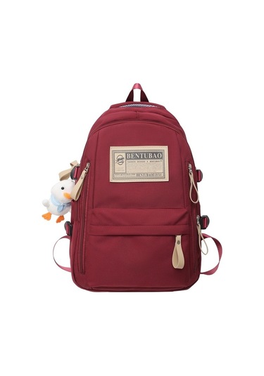 Gençler İçin Şık Ve Dayanıklı Büyük Kapasiteli Okul Çantası Üniversite, Lise Ve Ortaokul Öğrencilerine Özel Modaya Uygun Seyahat Ve Günlük Kullanım Sırt Çantası Kirmizi