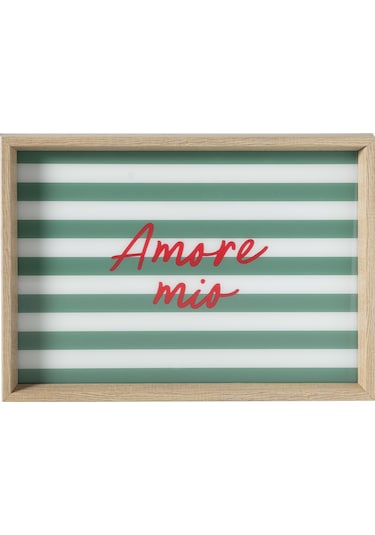 Mudo Home Amore Mıo Dekoratif Tepsi 31x42 Cm Yeşil