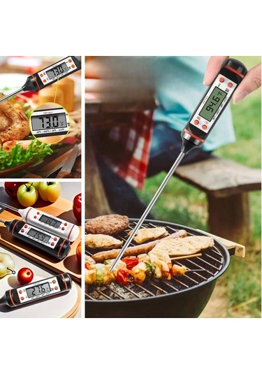Dijital Gıda Termometresi Süt,et,yoğurt Mayalama,mama Derecesi Ölçer Gıda Termometresi Çok Renkli