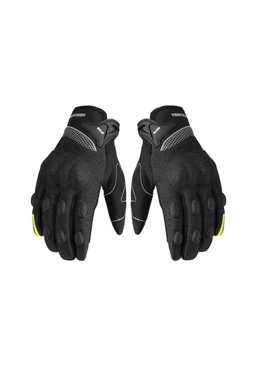 Bsddp Rh-a0131 Motosiklet Eldiveni: Kaymaz, Çarpma Koruma, Dokunmatik Ekran, Yansıtıcı Çizgili, Kolluk Kordonlu Siyah Xl